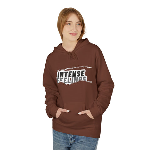 Intense Feelings Unisex Midweight Hoodie - Grey Print