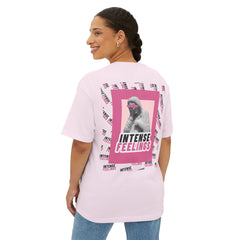 Intense Feelings – Pink Print Unisex Oversized Tee