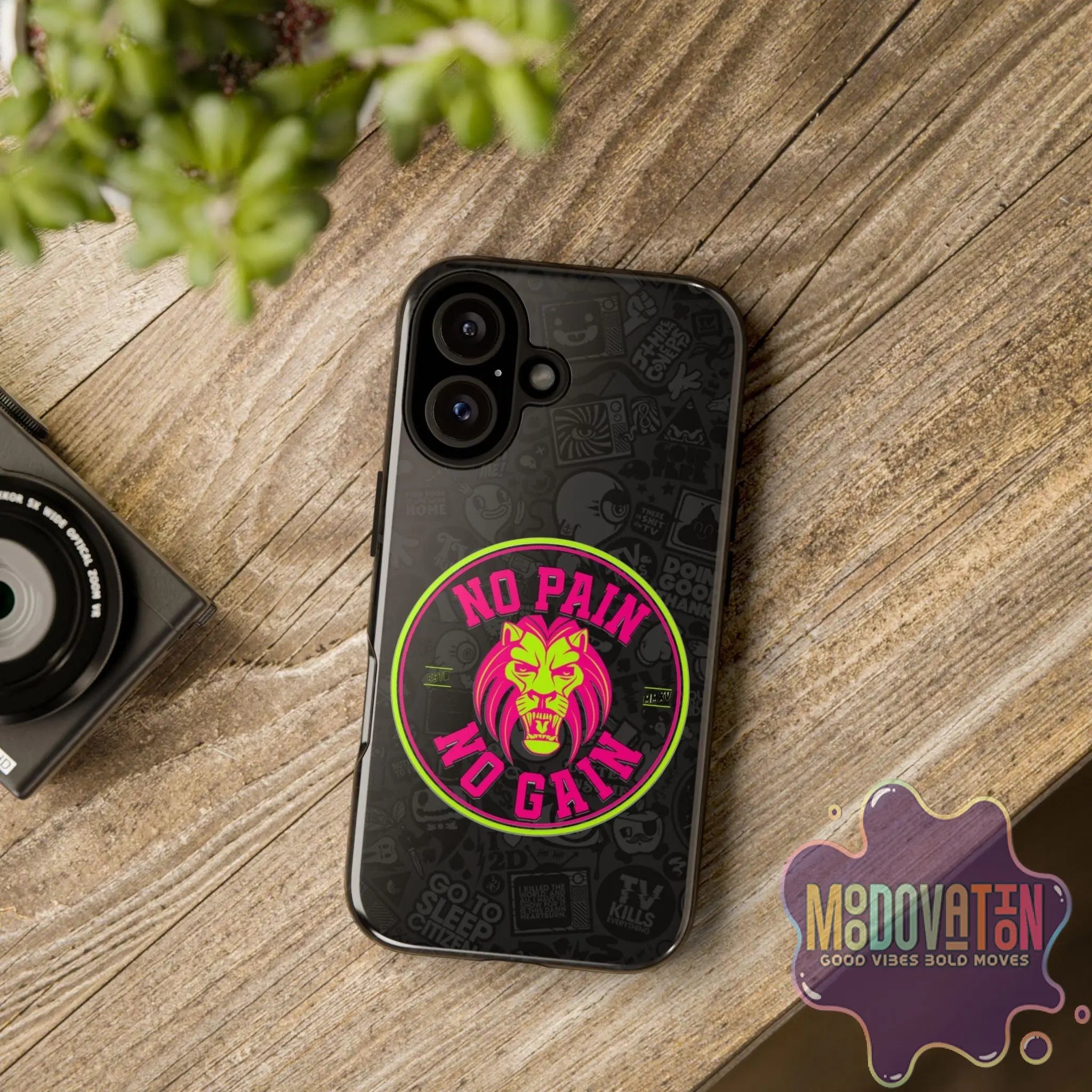 No Pain No Gain Phone Case - Black - MOODOVATION