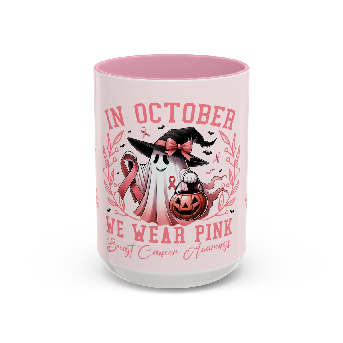 In October We Wear Pink Breast Cancer Awareness - Ceramic Coffee Mug