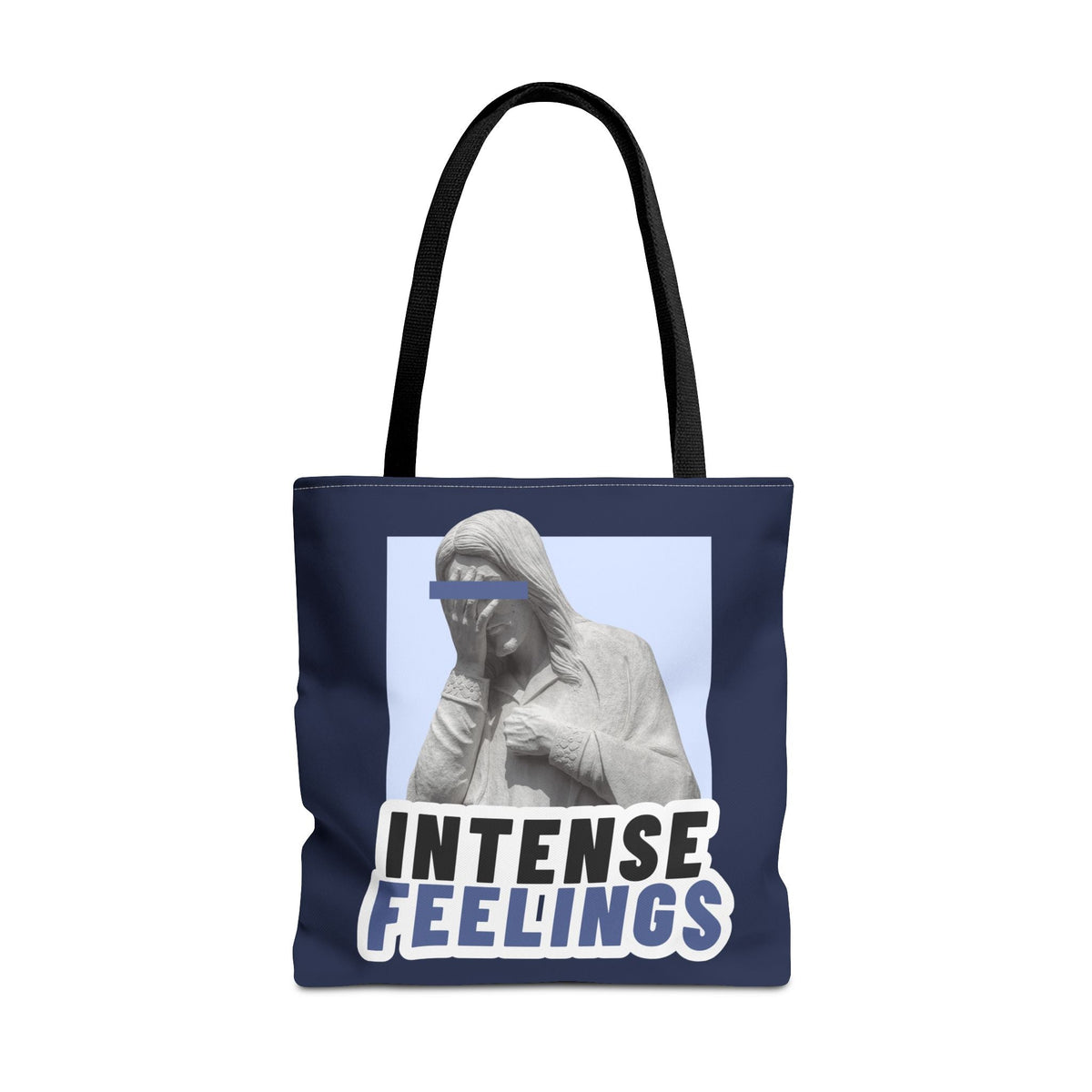 Intense Feelings Tote Bag - Navy Print Moodovation