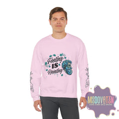 Feeling Is Healing Unisex Heavy Blend Crewneck Sweatshirt - MOODOVATION