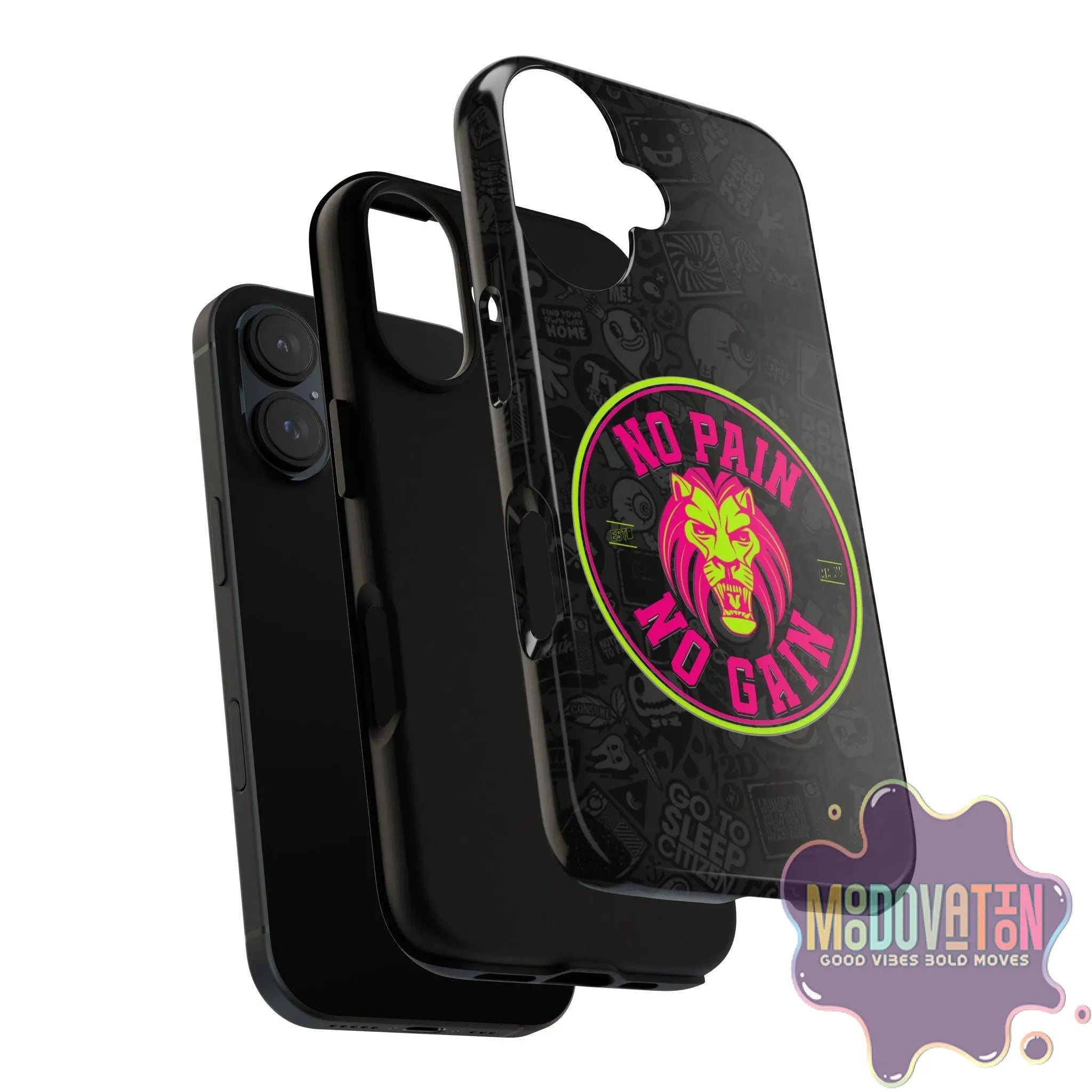 No Pain No Gain Phone Case - Black - MOODOVATION