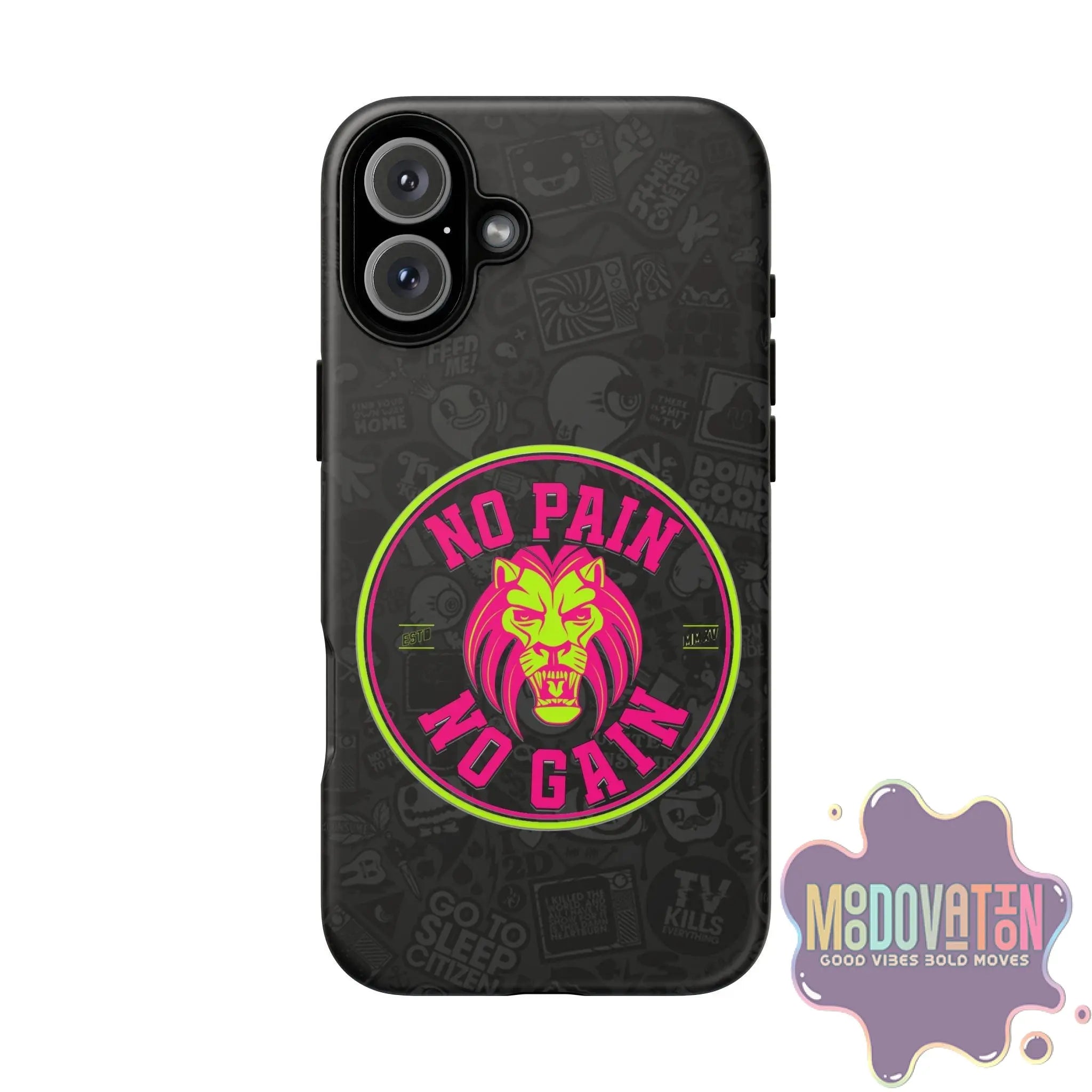 No Pain No Gain Phone Case - Black - MOODOVATION