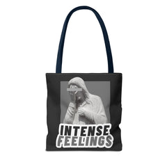 Intense Feelings Tote Bag - Grey Print