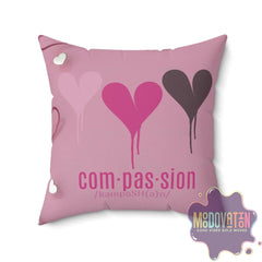 Compassion Faux Suede Square Pillow - MOODOVATION