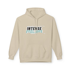 Intense Feelings Unisex Midweight Hoodie - Cyan Print
