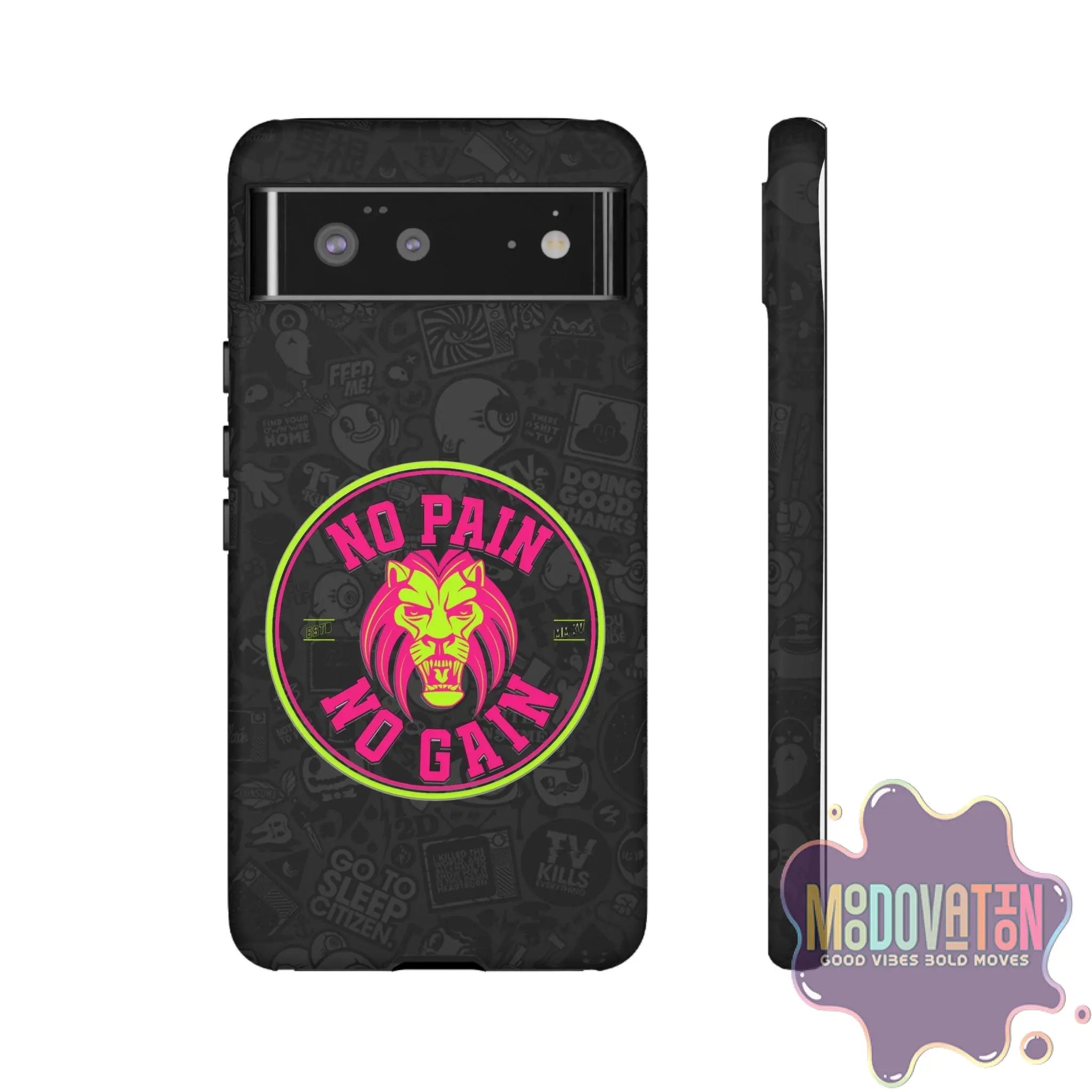No Pain No Gain Phone Case - Black - MOODOVATION