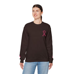 Courage, Strength & Faith – Breast Cancer Awareness Unisex Crewneck Sweatshirt