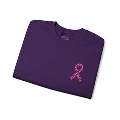 Courage, Strength & Faith – Breast Cancer Awareness Unisex Crewneck Sweatshirt