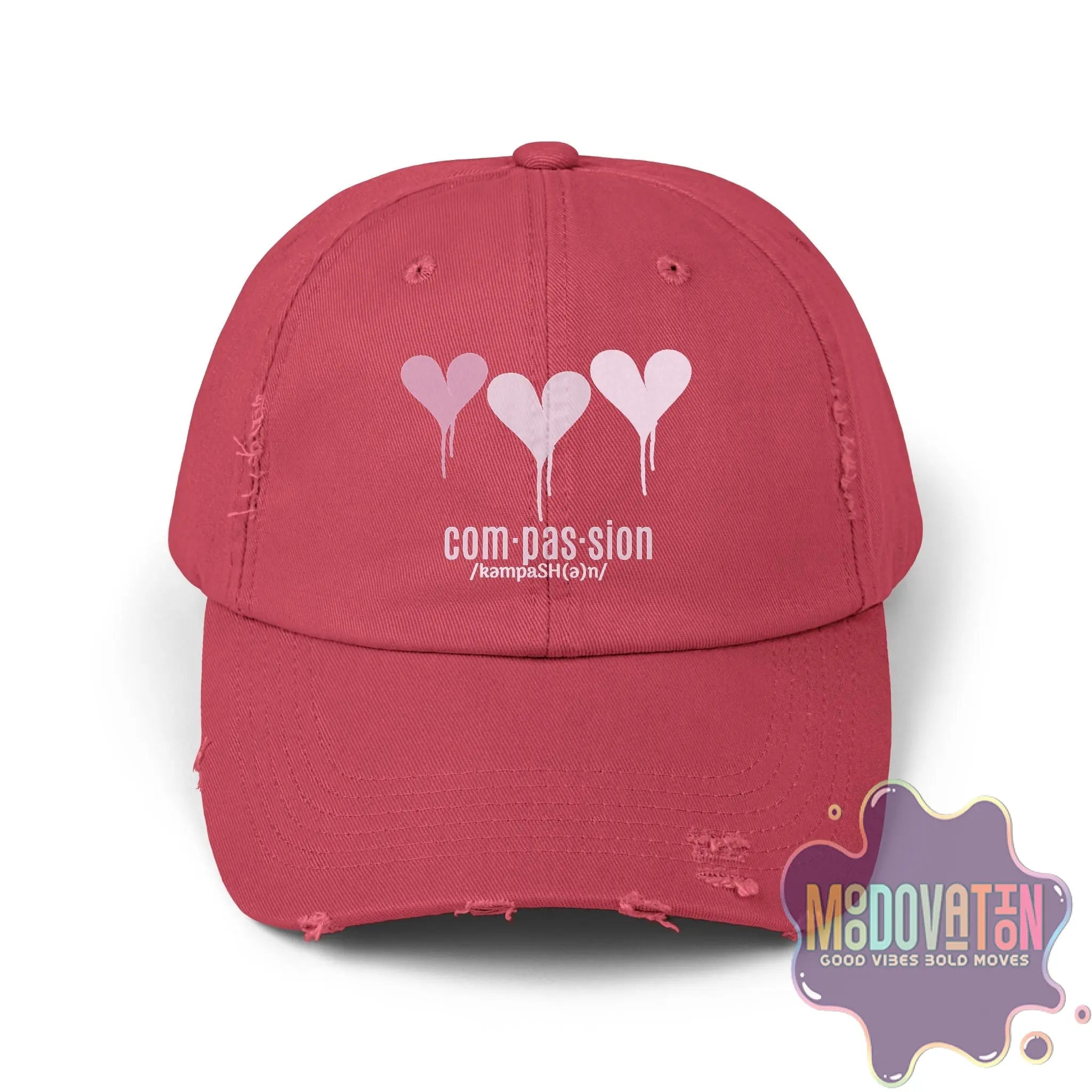 Compassion - Unisex Distressed Vintage Hat - MOODOVATION