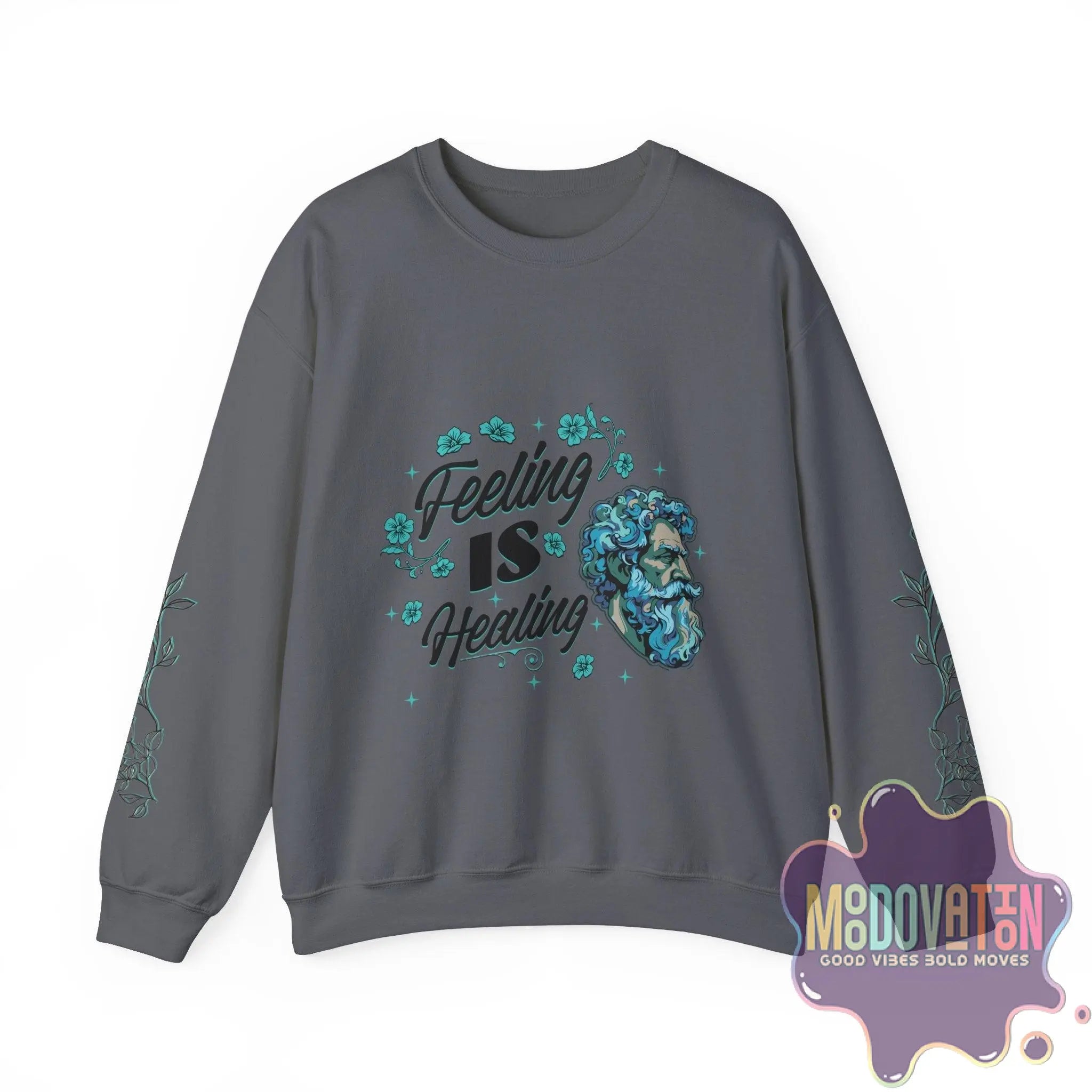 Feeling Is Healing Unisex Heavy Blend Crewneck Sweatshirt - MOODOVATION