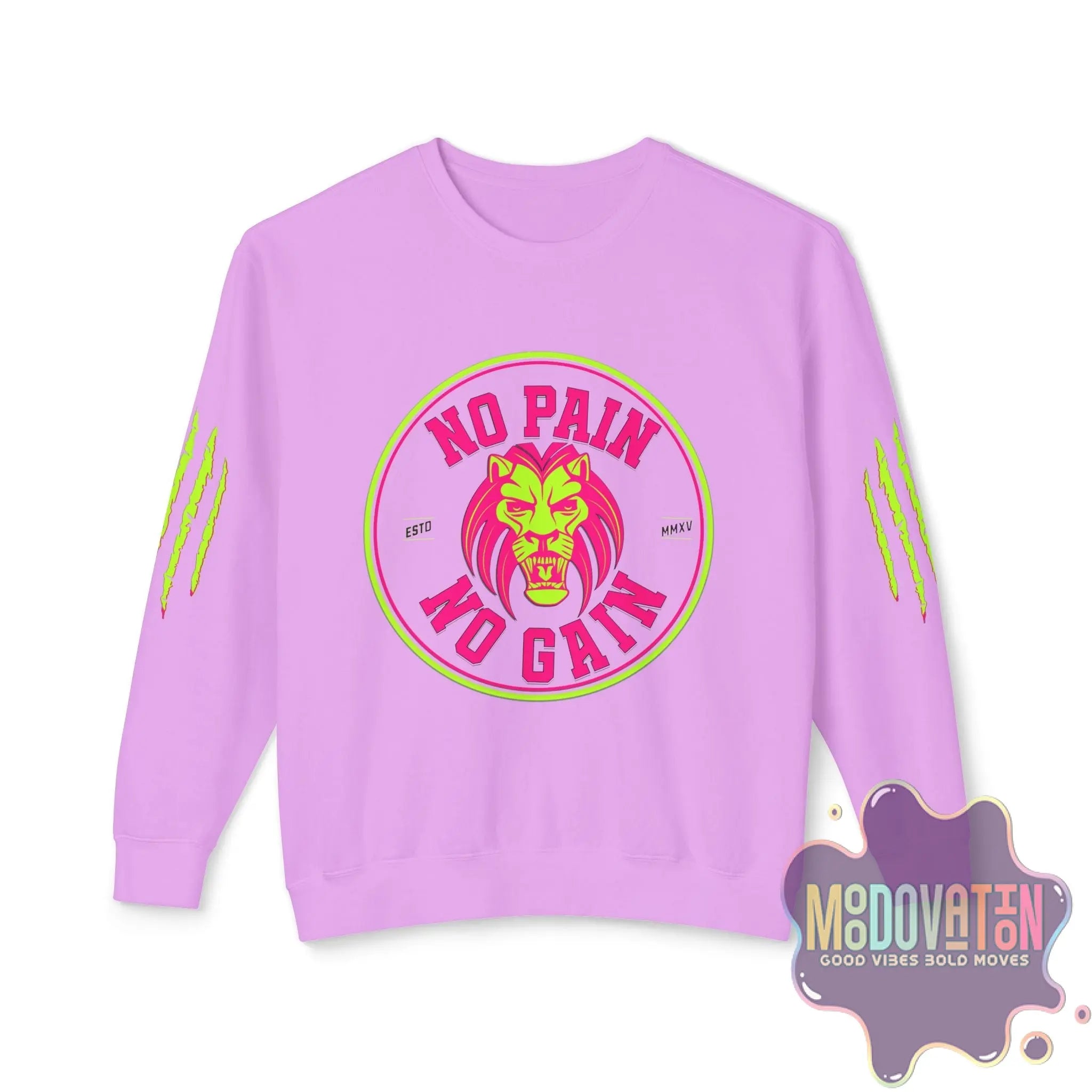 No Pain No Gain Unisex Lightweight Crewneck Sweatshirt - Spring Edition Moodovation