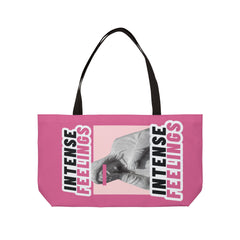 Intense Feelings Weekender Tote Bag - Pink Print