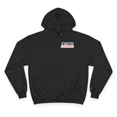 Intense Feelings Champion Unisex Hoodie - Black/Rose Pink Print