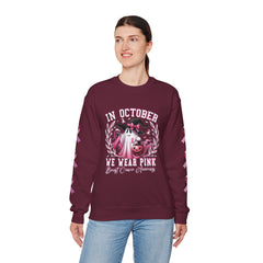 In October We Wear Pink – Breast Cancer Awareness Unisex Crewneck Sweatshirt