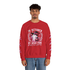 In October We Wear Pink – Breast Cancer Awareness Unisex Crewneck Sweatshirt