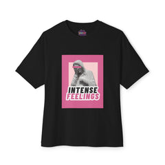 Intense Feelings – Pink Print Unisex Oversized Tee