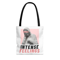 Intense Feelings Tote Bag - White Print