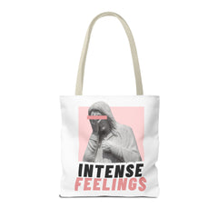 Intense Feelings Tote Bag - White Print