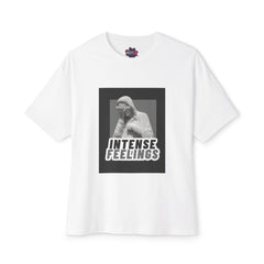 Intense Feelings – Grey Print Unisex Oversized Tee