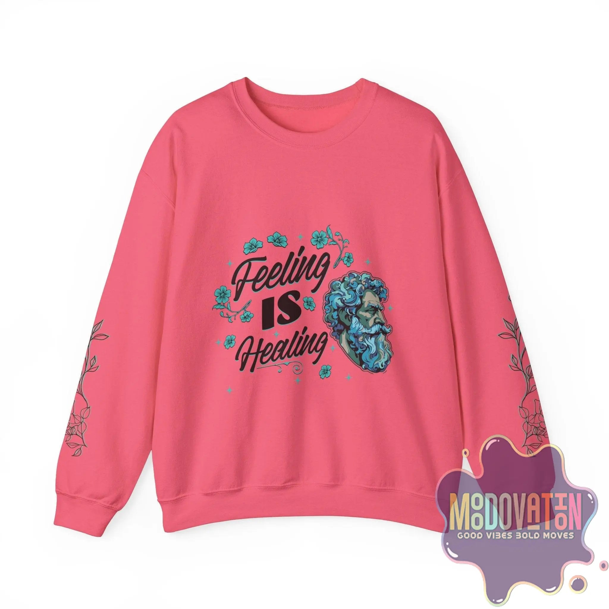 Feeling Is Healing Unisex Heavy Blend Crewneck Sweatshirt - MOODOVATION