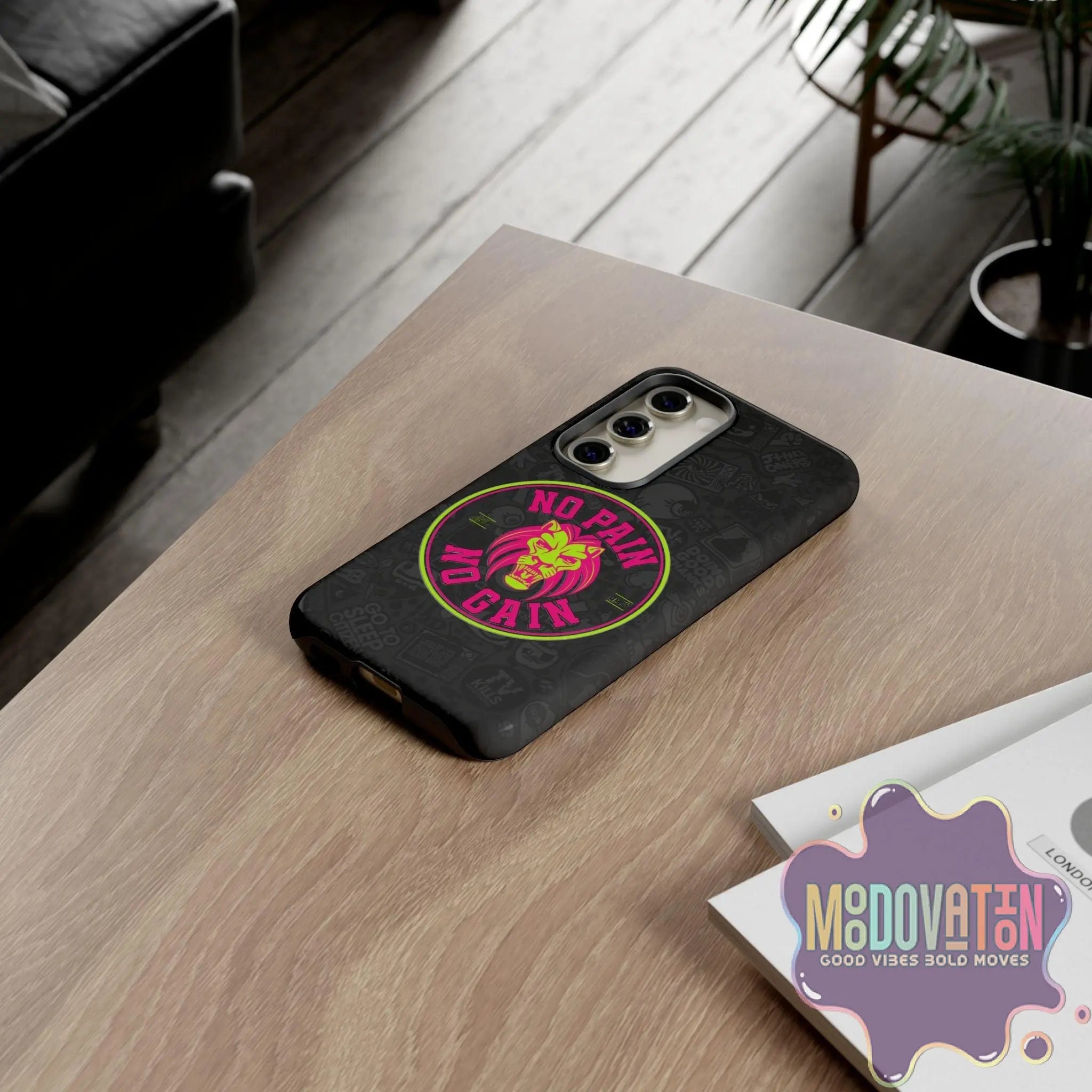 No Pain No Gain Phone Case - Black - MOODOVATION