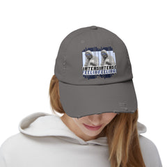 Intense Feelings - Navy Print Vintage Distressed Hat