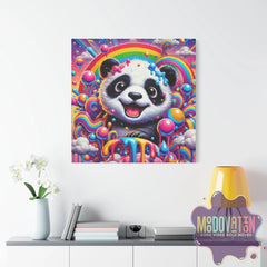 Drippy Delight Panda Matte Canvas - MOODOVATION