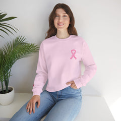 Courage, Strength & Faith – Breast Cancer Awareness Unisex Crewneck Sweatshirt