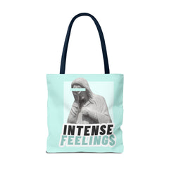 Intense Feelings Tote Bag - Cyan Print