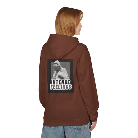 Intense Feelings Unisex Midweight Hoodie - Grey Print