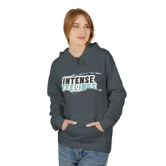 Intense Feelings Unisex Midweight Hoodie - Cyan Print