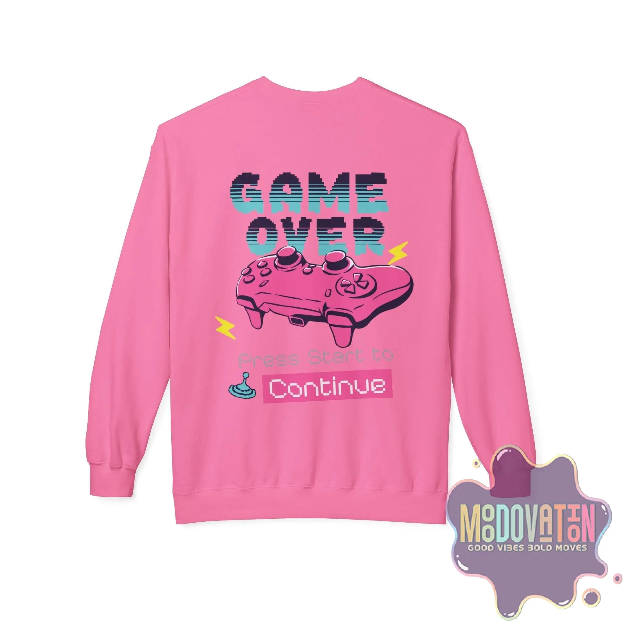 Game Over Unisex Midweight Crewneck Sweatshirt - MOODOVATION