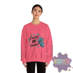 Feeling Is Healing Unisex Heavy Blend Crewneck Sweatshirt - MOODOVATION