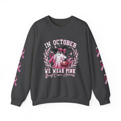 In October We Wear Pink – Breast Cancer Awareness Unisex Crewneck Sweatshirt