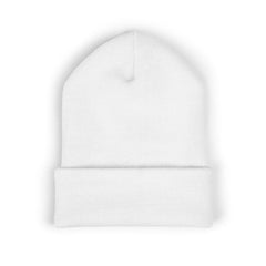 Breast Cancer Awareness Embroidered Beanie – Courage, Strength & Faith Ribbon