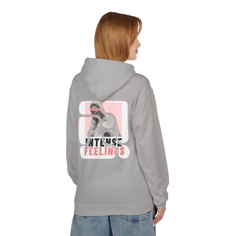 Intense Feelings Unisex Midweight Hoodie - Rose Pink Print