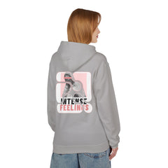 Intense Feelings Unisex Midweight Hoodie - Rose Pink Print