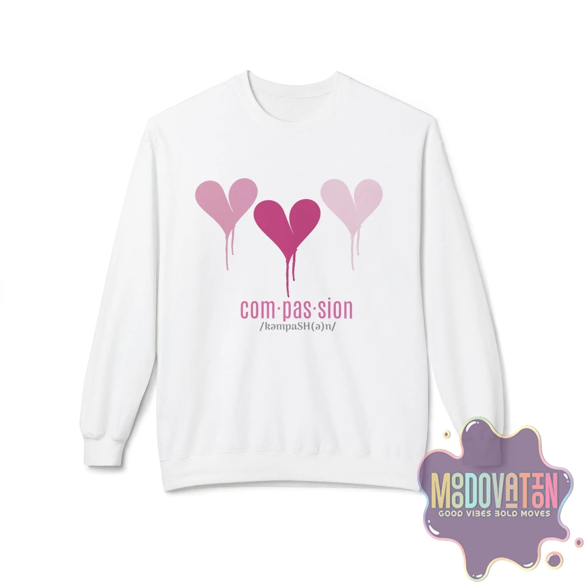 Self-Compassion Unisex Midweight Crewneck Sweatshirt - MOODOVATION