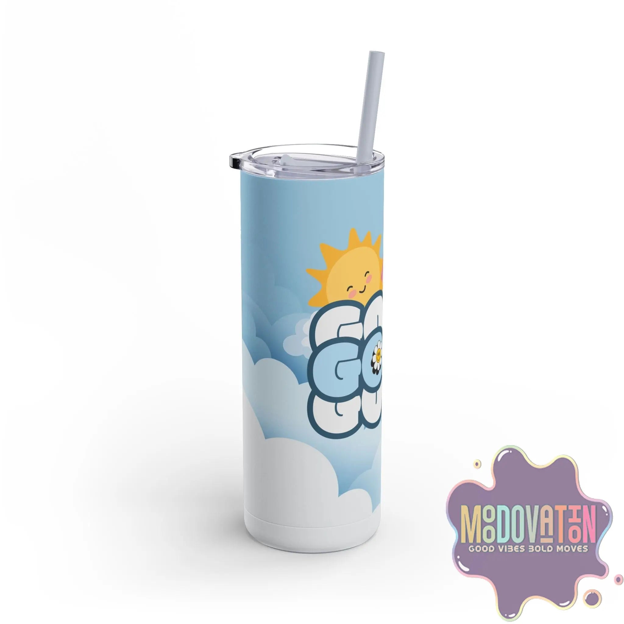 Good Things Skinny Matte Tumbler 20oz-  Sky Blue - MOODOVATION