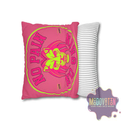 No Pain No Gain Spun Polyester Square Pillowcase - Watermelon Pink - MOODOVATION