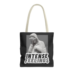 Intense Feelings Tote Bag - Grey Print