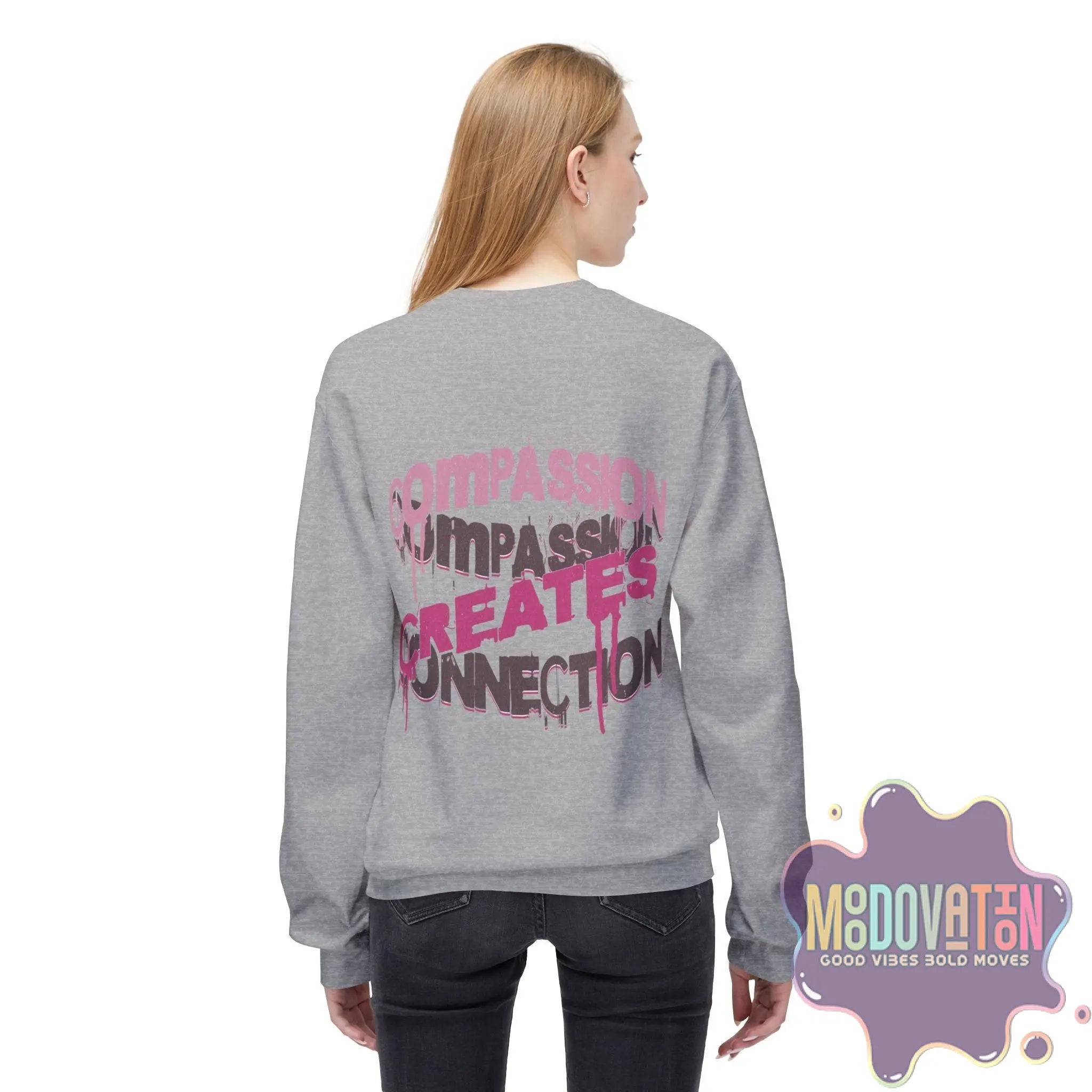 Self-Compassion Unisex Midweight Crewneck Sweatshirt - MOODOVATION