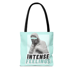 Intense Feelings Tote Bag - Cyan Print