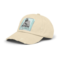 Intense Feelings - Cyan Print Vintage Distressed Hat