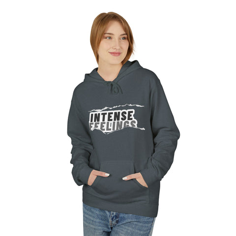 Intense Feelings Unisex Midweight Hoodie - Grey Print