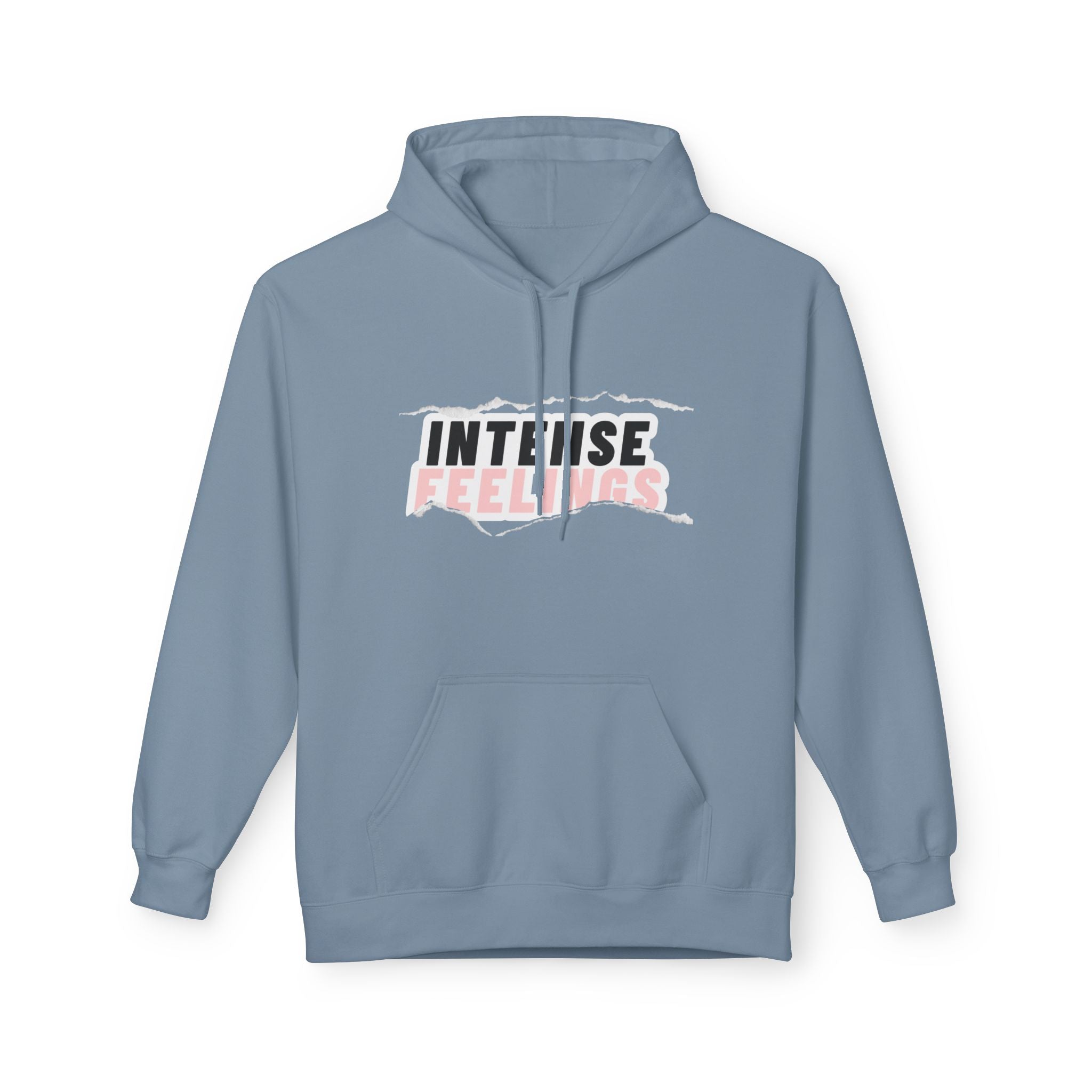 Intense Feelings Unisex Midweight Hoodie - Rose Pink Print