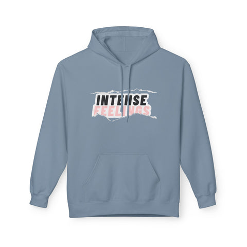Intense Feelings Unisex Midweight Hoodie - Rose Pink Print