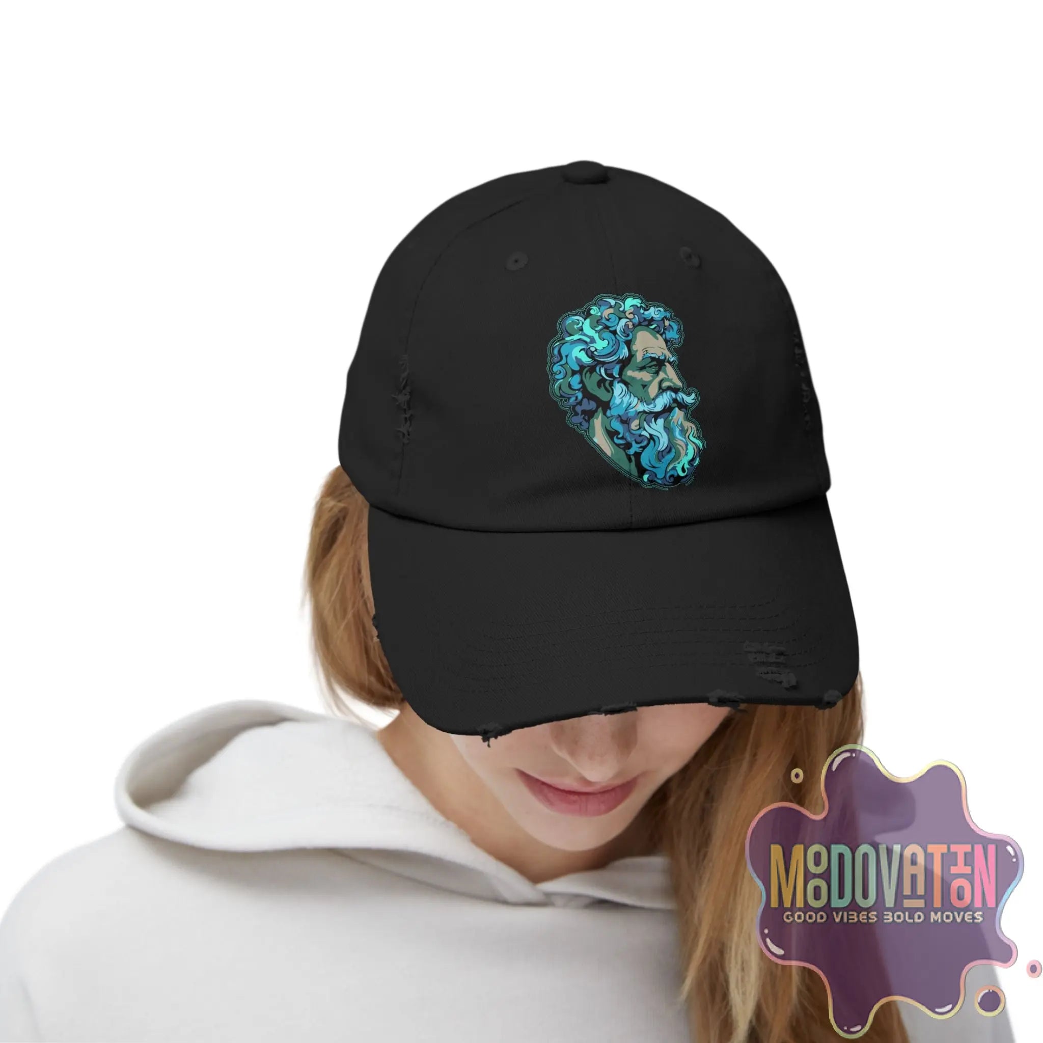 Marcus Aurelius Stoic - Unisex Distressed Vintage Hat - MOODOVATION